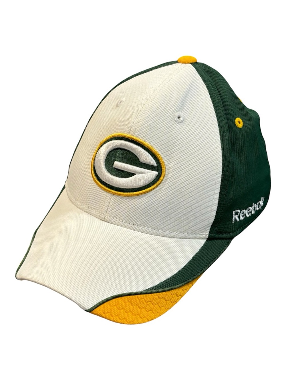 Green Bay Packers Reebok Hat Cap L/XL On Field NFL Equipment Fitted Stretch